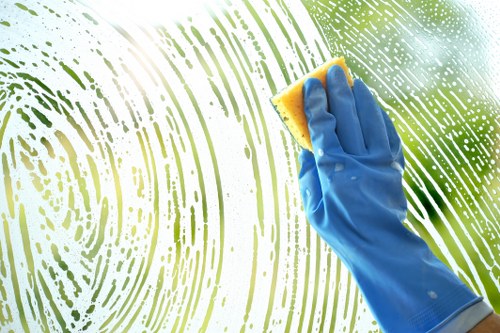 Barnet Carpetcleaning staff sorting recyclable packaging and cleaning supplies