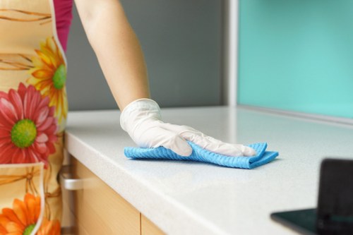 Commercial office cleaning team in Barnet maintaining a tidy workspace